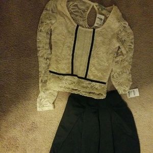 Crop top and skirt